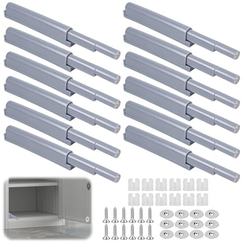 12 Stück Drucktüröffner Push To Open Türöffner, Softclose Türdämpfer | Schranktür Dämpfer, Schrank Türöffner Tip On, Türen Möbel Schubladen Schranktür Drucktüröffner für Schubladen,Garderoben