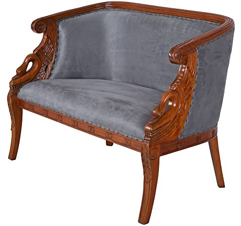 Sofa Josephine Sitzbank Biedermeier Couch Mahagoni Polstercouch Antik mar123 Palazzo Exklusiv