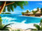 Runa Art Fototapete Karibik Insel 352 x 250 cm Vlies Tapeten XXL Moderne Wandtapete Wohnzimmer Schlafzimmer Grün Blau 9209011b