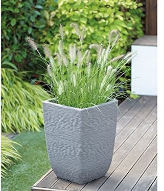 Stewart 239270 33 cm Cotswold Tall Planter, Size LxWxH: 33x33x48 cm, Limestone Grey