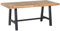 Rustikaler Esszimmertisch Akazienholz Massivholz braun / schwarz Scania