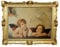 Lnxp Die Engel der Sixtina Sixtinische Madonna Raffaels Raffaello 90x70 cm Antik Barock Rahmen Wandbild 70x90cm Religiöse Bilder Kunst von Heiligen Heiligenbild Repro für Home Büro Praxis Café 58B