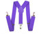 Golden Beads Bretelle regolabili a forma di Y, unisex, con elastico posteriore a Y e clip, Viola, Taglia unica