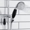ENKI E15 Traditional Victorian Solid Chrome Black Brass Porcelain Handshower