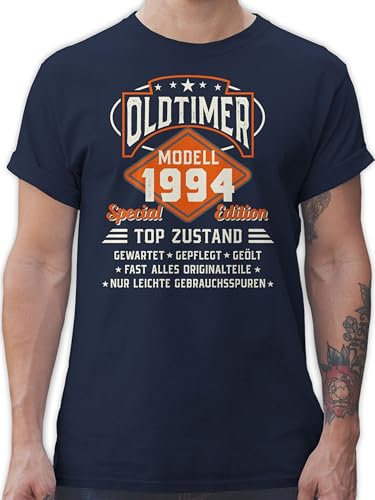 T-Shirt Herren - Oldtimer Modell 1995 I Geschenk 30. Geburtstag I Dreißigster I 30er - L - Navy Blau - lustige Geschenke zum 30 30ig Shirt 30th Birthday 1993 Shirts Thirty Tshirts männer