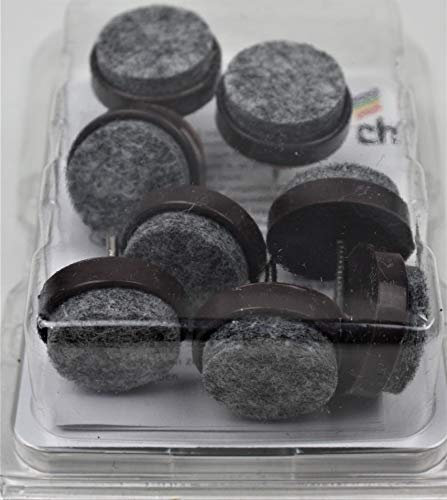 HKB® 5x8 Stück Filzgleiter, Kunststoff/Filz, braun, Hersteller Hettich, 40 Stück, 02113