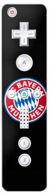 DeinDesign Skin kompatibel mit Nintendo Wii Controller Folie Sticker FC Bayern München Logo FCB