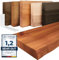 LAMO Manufaktur Wandregal Holz Baumkante | Regal Farbe: Dunkel | mit weißem Basic Regalträger | 140 cm