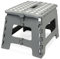 Klapphocker - Klappbarer Tritthocker - Bis 100 kg belastbar - Klapptritt Hocker mit 1 Stufe - Haushaltsleiter für Kinder & Erwachsene - Grau