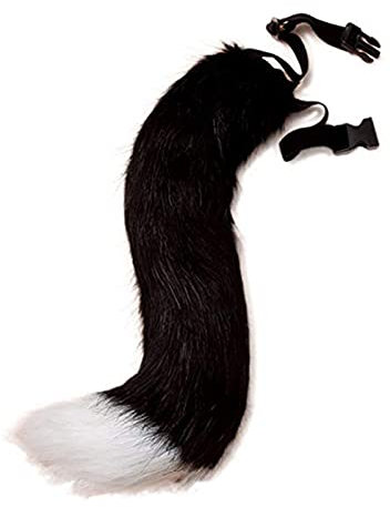 PPFINE Kunstpelz Wolf Fuchs Kostüm Schwanz Erwachsene Kinder Cosplay Halloween Weihnachtsfeier