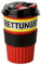 PACOTEX RETTUNGSDIENST To-Go Coffee Becher rot mit gelb-silber-gelb Streifen in Rettungsdienstoptik, 350ml, mit griffiger Softmanchette
