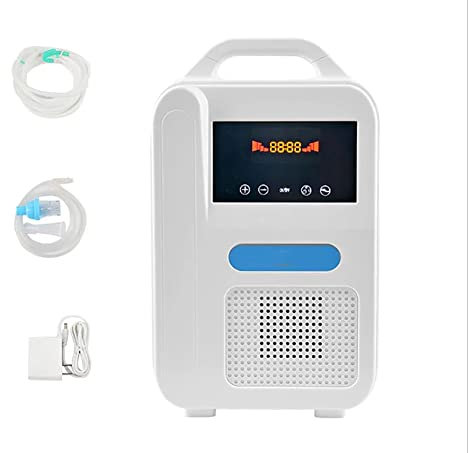 LMEILI Concentrador De Oxígeno Portátil Generadores De O2 Purificador De Aire Ventilador Sleep Mini Máquina De Oxígeno para El Hogar con Adaptador para Automóvil