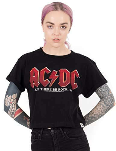AC/DC Cropped T-Shirt Womens Lassen Sie dort Rockalbum Black Crop Top XL
