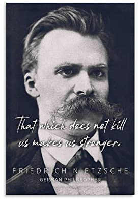 Friedrich Nietzsche Motivierende inspirierende Zitate Poster Leinwand Kunstdruck Moderne Familie Schlafzimmer Dekor Poster 40 x 60 cm
