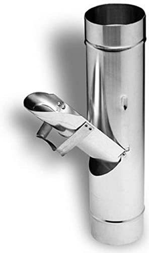 Zink Regenrohrklappe Wasserklappe für Fallrohre Titanzink ohne Sieb (87mm)