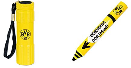 Borussia Dortmund BVB-Taschenlampe & BVB-Radiergummi-Stift