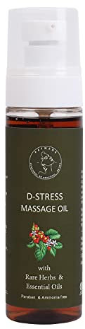 AATMANA D-Stress-Massageöl, Muskelkater-Massageöl für den Körper, natürliches Therapieöl, seltene Kräuter und ätherische Öle, wärmendes Massageöl, entspannend und massierend für Gelenke – 3,38 fl oz