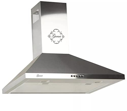 Gurari 147 Inox 50, cappa aspirante a parete 50 cm •1000 m³/cappa da parete Lusso produttore Gurari • 3 velocità •1000 m³/h • LED • Ricircolo possibile