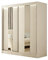 Margaret Hadas24 Kleiderschrank Lukas 150 cm mit Spiegel, Organizer, Mehrzweckschrank, Schwebetürenschrank, Garderobenschrank, Kleiderstange, Kleiderständer, Flurschrank, Schrank, 2-türig, weiß
