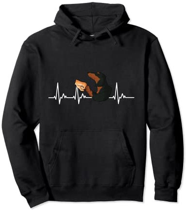 Dackel Herzschlag Mensch Hund Pullover Hoodie