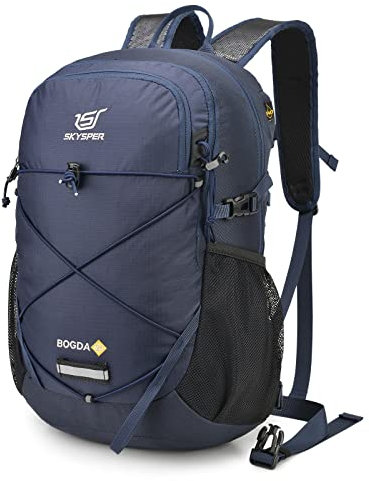 SKYSPER Wanderrucksack Herren 20L Rucksack Wandern Klein Leicht 20 Liter Trekkingrucksack Männer Damen für Outdoor Sport Marineblau