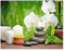 SHEGZHUC Diamond Painting Orchidée Bougie 50x40cm - Peinture Diamant Zen Fleur - Tableau Paysage Zen