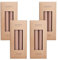 Geriffelte Stabkerzen Nude - 16 Stück | Höhe 23 cm Ø 2.5 cm - Brenndauer 19 Stunden | 20% Soy wax + 80% Paraffin - einfarbige Kerzen | pajoma®