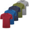 ZENGVEE 5er Pack Funktionsshirt Herren Sport Tshirts Sportshirt Herren Kurzarm Atmungsaktive Trainingsshirt Men Gym Shirt Laufshirt Männer Fitness T Shirt Herren Set（210-Grey Green Navy Blue Red-M）