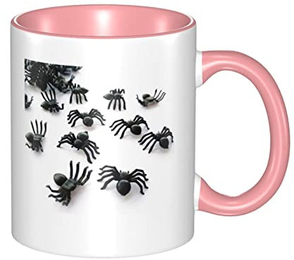RFSHOP Taza de cerámica, divertida taza de araña, taza de té y café para hombres y mujeres
