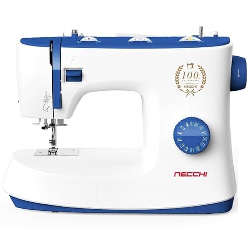 Necchi K432A Elektromechanische Nähmaschine | 32 Stitch | CB Greifersystem | Stabiler Metallrahmen | Freiarm