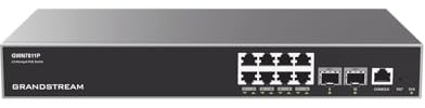 GRANDSTREAM GWN7811P Manageable Switch Layer (Layer) 3. Ports: 8X GbE RJ45 PoE 802.3 AF/at, 30 W pro Port, 2X SFP+, ohne Lüfter