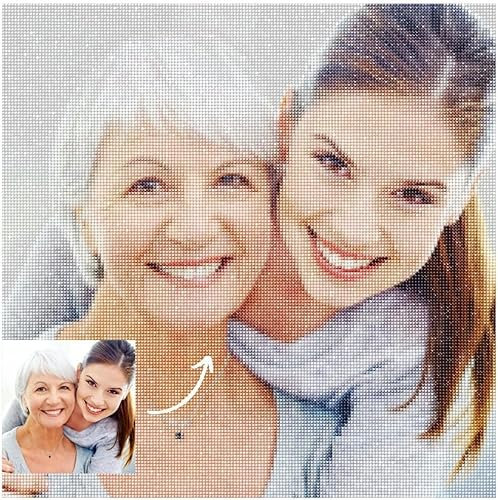 DXDOING Diamond Painting Personnalisé Photo, Kit Complet 5D Broderie Diamant à partir de Votre Photo - Créez Votre Portrait, Paysage, Photo d'Animaux - Idée Cadeau Originale