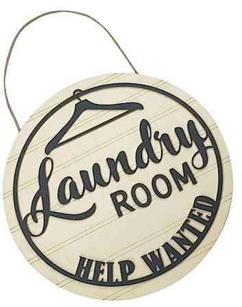 Zerodeko Wohnkultur 1Stk Zeichen für Waschküche Landhausdekoration Waschküche Ornament wandverkleidung wand polsterung Embleme Wäscherei Schild Waschküche Bord hölzern Anhänger