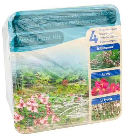 Moerings Waterplants Pond Planting Complete Kit – Insect-Friendly Plants (Iris, Butomus and Typha)