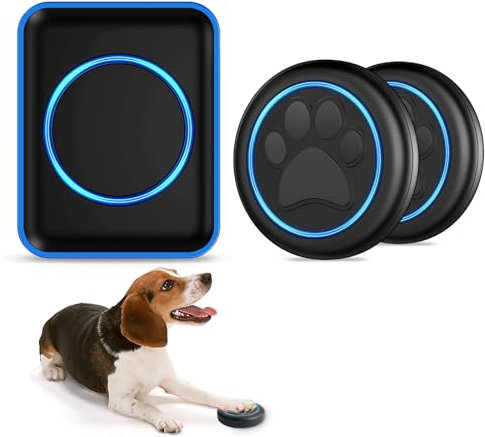 Full House Dog Bell for Potty Training, Wireless Pet Doggie Door Bell Training to Go Outside, Waterproof Button, Over 1000 feet Range