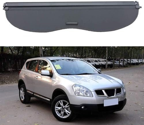 ZanLIn Auto Ausziehbar Kofferraum Rollo für Nissan Qashqai J10 2008-2014, Laderaumabdeckung Kofferraumabdeckung Rollo Kofferraum Schutz Abdeckung
