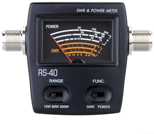 Oniissy Power SWR Meter,For HAM Mobile Radio UHF,VHF 144,430MHz 200W Dual Band 15/60/200W Power Range SWR Meter For Two-Way Radio