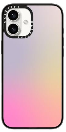 CASETiFY Compact iPhone 16 Plus Case [Lightweight / 4ft. 2X Military Grade Drop Protection/Slim] - Pastel Gradient - Clear Black