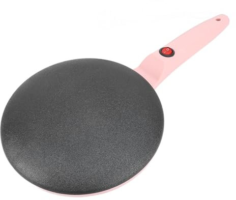 Crepiera Elettrica, Crepiera Portatile da 8 Pollici Padella per Crepe e Piastra Antiaderente, Macchina per Pancake Portatile con Spatola per Pastella, per Pancake Pancetta