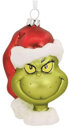 Addobbo Albero Di Natale In Vetro Il Grinch Decorazione Natalizia In Vetro - Varzi Il Natale Dal 1956