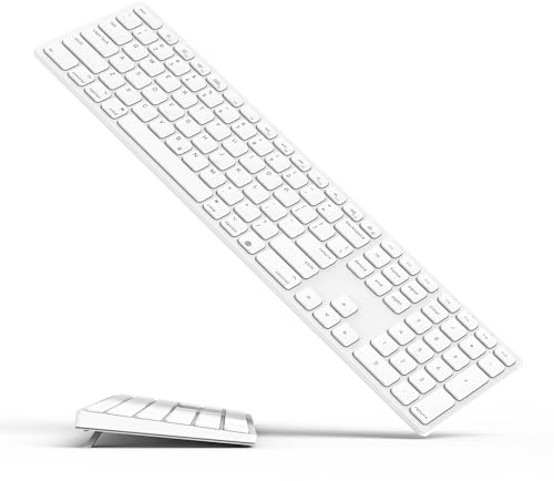 Wireless Bluetooth Keyboard with Numeric Keypad for Apple Mac OS, Rechargeable, Works with iMac, Mac mini/Pro, MacBook Air/Pro, iPad