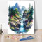 TISHIRON Paint by Numbers for Adults Mountain Stream Waterfall Adults' Paint by Number Kits Forest Landscape Nature Art Painting Kits with Brushes Oil Painting Art Crafts 16x20 in