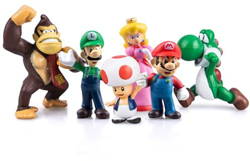 6 Stück Kuchen Deko Figuren Set, Figuren Deko, Minifiguren Tortendeko Muffin Deko, Dekofiguren Cupcake Toppers Dekoration