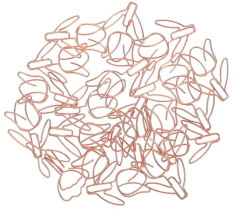 HOMSFOU 20 Pièces Trombone Paper Colored Paper Métal Rose Gold