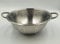 Fackelmann 29782 26cm Colander, 1pc, Large Mango Punch Deep Mixing Bowl, Sieve for Straining, Drainer with Sturdy Base & Two, Twin Handle Freestanding Vegetable & Pasta Strainer, Stainless Steel