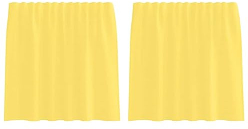 vidaXL Voile Vorhänge mit Stangentaschen 2 STK. Gelb