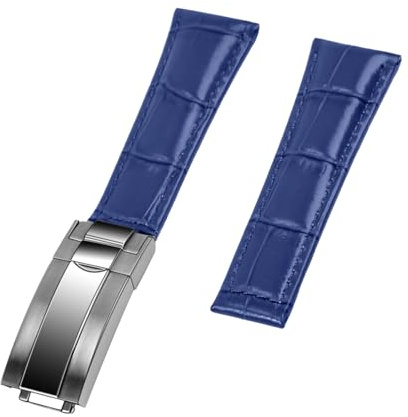 Kai Tian Leder Uhrenarmband 20mm, Uhrenarmbänder für Herren und Damen Ersatzarmband klassischer Tauchschnalle Lederarmband Uhr