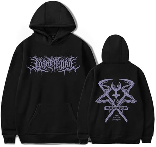 CUTTE Lorna Shore Kapuzenpullover | Oversized Hoodie mit Taschen für Herren & Damen | Rock Band Sweatshirt (schwarz,M)
