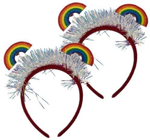 2 Stück-pack Regenbogen Stirnbänder aus Filz für Pride Partys