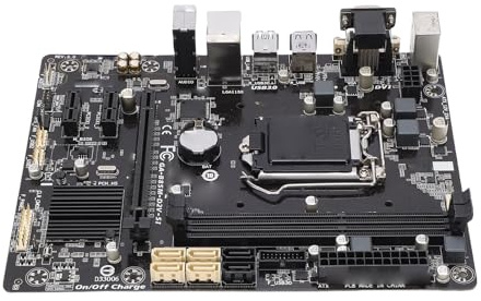 Yanmis LGA 1150 Motherboard, Micro ATX DDR3 1600 MHz Motherboard für Core I7 I5 I3 Pentium Celeron 4. Generation CPUs, Dual Channel 16 GB RAM, USB 3.0, DVI VGA Ausgang